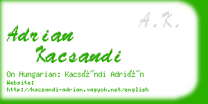 adrian kacsandi business card